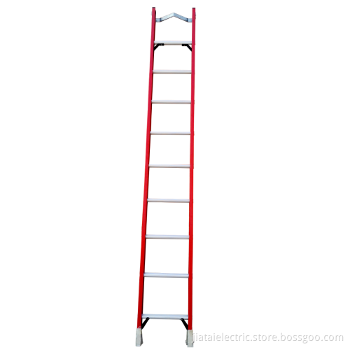 FRP Fiberglass Single Straight Step Ladder with Aluminum Rungs